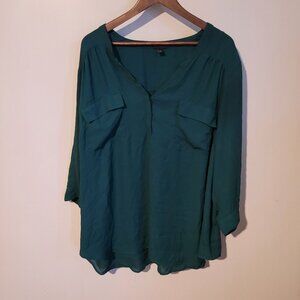 Torrid Harper Popover 3/4 Sleeve Blouse SZ5